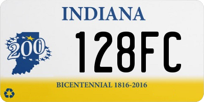 IN license plate 128FC