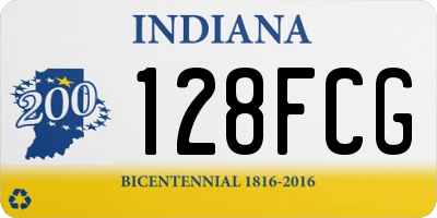 IN license plate 128FCG