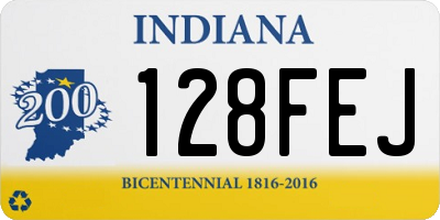 IN license plate 128FEJ