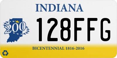 IN license plate 128FFG