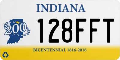 IN license plate 128FFT