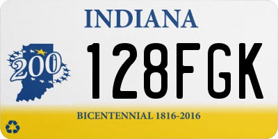 IN license plate 128FGK