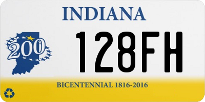 IN license plate 128FH