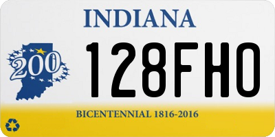 IN license plate 128FHO