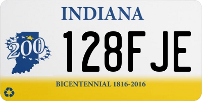IN license plate 128FJE