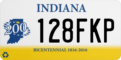 IN license plate 128FKP