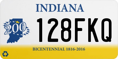 IN license plate 128FKQ