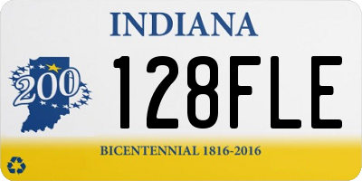 IN license plate 128FLE