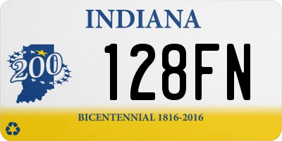 IN license plate 128FN