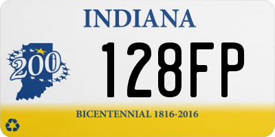 IN license plate 128FP