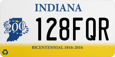 IN license plate 128FQR