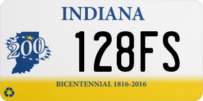 IN license plate 128FS