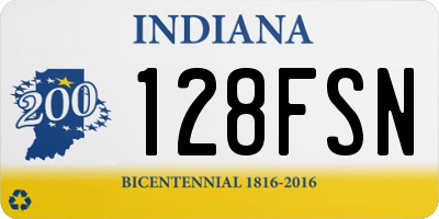 IN license plate 128FSN