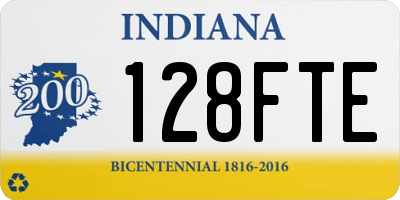 IN license plate 128FTE