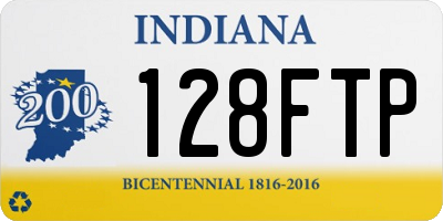 IN license plate 128FTP