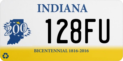 IN license plate 128FU