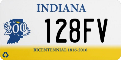 IN license plate 128FV