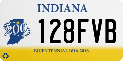IN license plate 128FVB