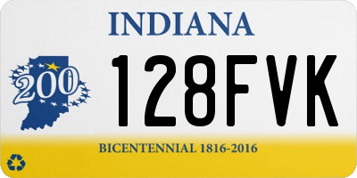 IN license plate 128FVK