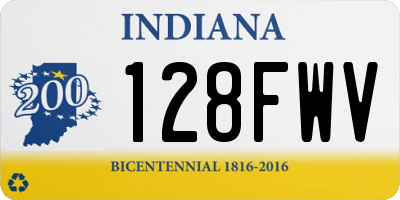 IN license plate 128FWV