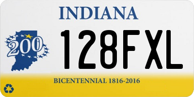 IN license plate 128FXL