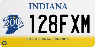 IN license plate 128FXM