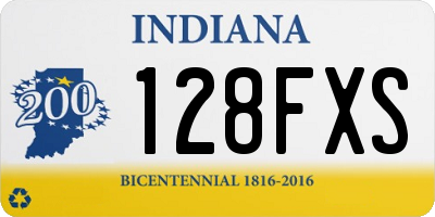 IN license plate 128FXS