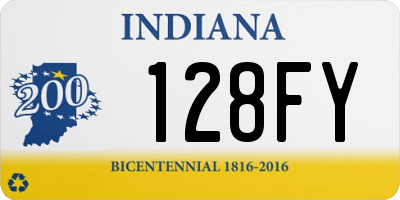 IN license plate 128FY