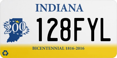 IN license plate 128FYL