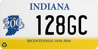 IN license plate 128GC