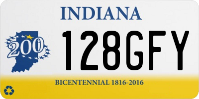 IN license plate 128GFY