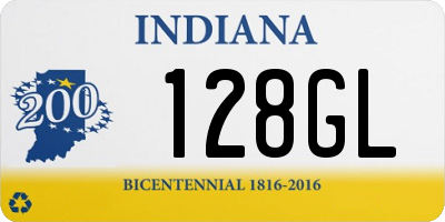 IN license plate 128GL