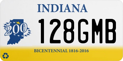IN license plate 128GMB