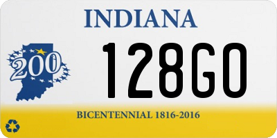 IN license plate 128GO