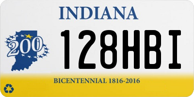 IN license plate 128HBI