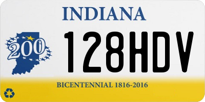 IN license plate 128HDV