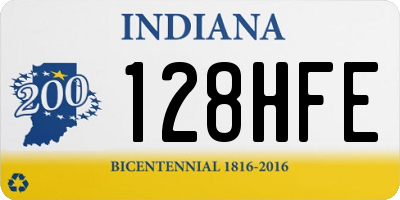 IN license plate 128HFE
