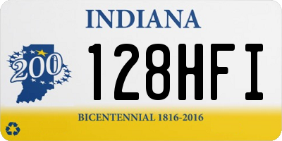IN license plate 128HFI