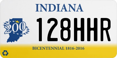 IN license plate 128HHR