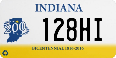 IN license plate 128HI