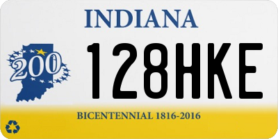 IN license plate 128HKE