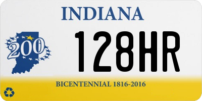 IN license plate 128HR