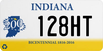 IN license plate 128HT