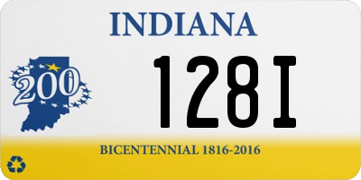 IN license plate 128I