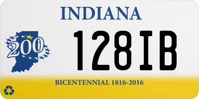 IN license plate 128IB