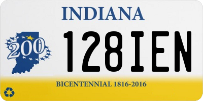 IN license plate 128IEN
