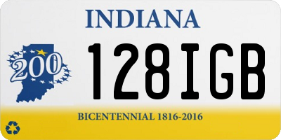 IN license plate 128IGB