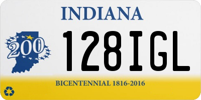 IN license plate 128IGL