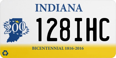 IN license plate 128IHC