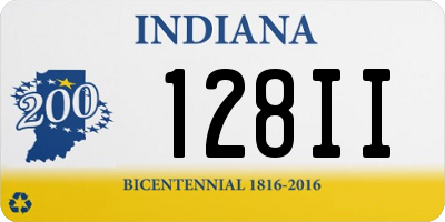 IN license plate 128II
